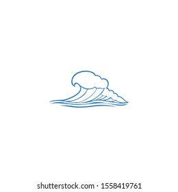 simple sea wave logo designs