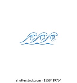 simple sea wave logo designs
