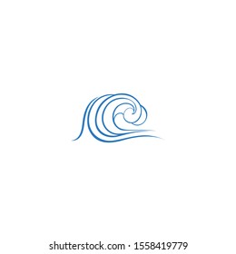 simple sea wave logo designs