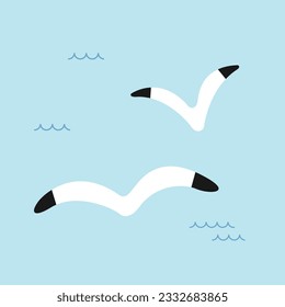 Vector de resumen simple de icono de gaviota 