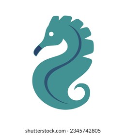 simple seahorse wild animal logo vector illustration template design