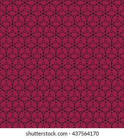 Simple seamless abstract geometrical figure endless knot pattern. Eternal knot designs. Vector illustration. 