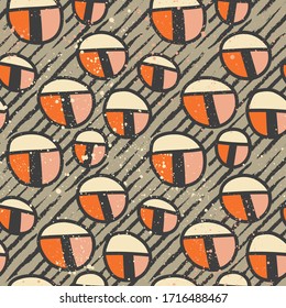 Simple seamless background with chaotic circle shapes pattern.