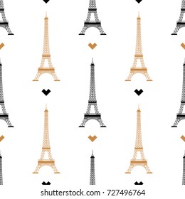 Eiffel Tower Within Two Designsilhouette Cartoon Stock Vector (Royalty ...