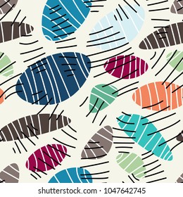 Simple seamless background in polka dots. Vector pattern in pastel colors.