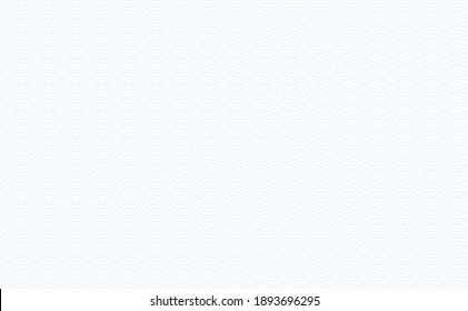 Simple seamless background. Qinghai wave, Seigaiha Pattern. Modern  Arranged Japanese Traditional Pattern of waves shaped in the ocean. Kawaii Pale light blue. 