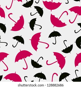 Simple Seamless Background Of Umbrellas