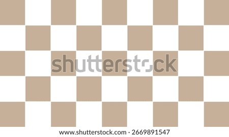 Simple Seamless Beige and White Checkered Pattern Square Texture Background