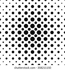Simple seamless black and white dot pattern