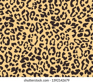 Simple seamless brown and beige pattern, imitating the skin of a leopard. Great for decorating fabrics, textiles, gift wrapping design, any printed materials, including advertising.