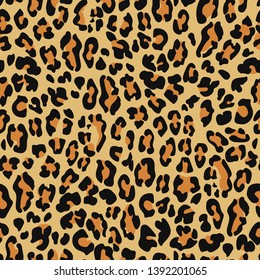 Simple seamless brown and beige pattern, imitating the skin of a leopard. Great for decorating fabrics, textiles, gift wrapping design, any printed materials, including advertising.