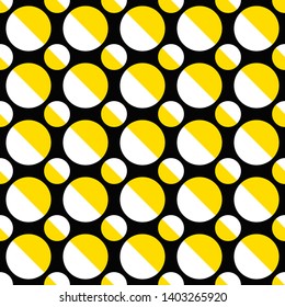 Simple seamless circle pattern background design - colored vector graphic