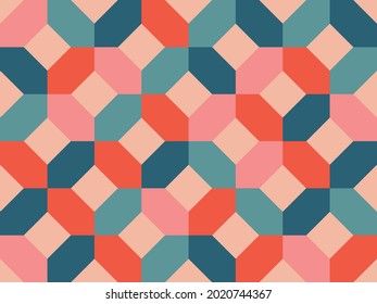 simple seamless colorful geometry shapes pattern design for wallpaper, background, web banner, fabric, gift wrapper, printing, packaging, and more.