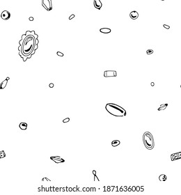 Simple seamless fashion vector pattern with accessories for making jewelry. Beads pattern good for packaging handmade products