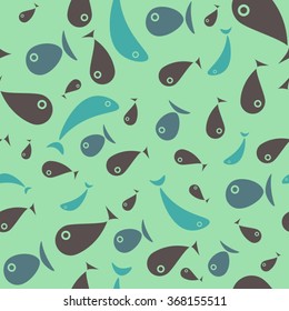 Simple seamless fish pattern