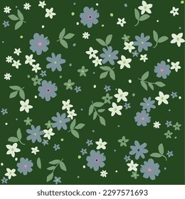 Simple, seamless floral print spaced out conversational pattern, blooming, ditsy, random, fading doodle flowers, stems and petals clusters for clothing, textile, tshirt, kids, girls women, wrapping,