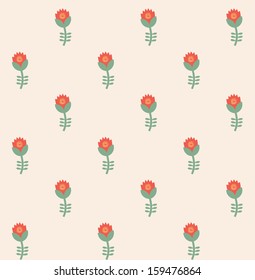Simple seamless flower background