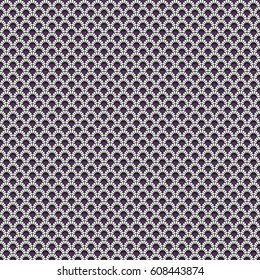Simple seamless flower pattern geometrical ornament. Vector illustration. 