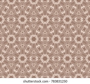 simple seamless geometric pattern in floral style. vector illustration