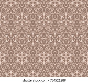 simple seamless geometric pattern in floral style. vector illustration