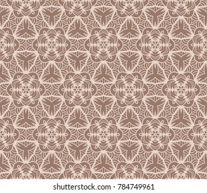 simple seamless geometric pattern in floral style. vector illustration