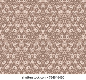 simple seamless geometric pattern in floral style. vector illustration