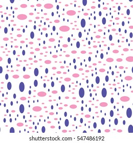 Simple seamless geometric pattern with large and small ovals on a white background. Scattered figures in the style of minimalism.Print for printing onto fabric,paper.