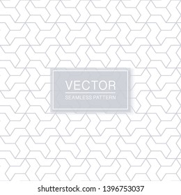 Simple seamless geometric pattern - minimalistic design. Abstract trendy background. Grid creative white and grey texture