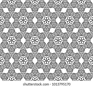 Simple seamless geometric pattern on color background. Vector illustration. Idea for fashion, interior design