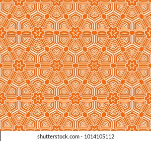 Simple seamless geometric pattern on color background. Vector illustration. Idea for fashion, interior design