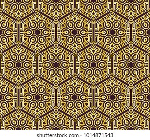 Simple seamless geometric pattern on color background. Vector illustration. Idea for fashion, interior design