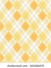 Simple seamless geometric texture, pattern with yellow and red rhombs. Beautiful pattern for textiles