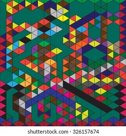 Simple seamless geometrical ornament pattern. Vector illustration.