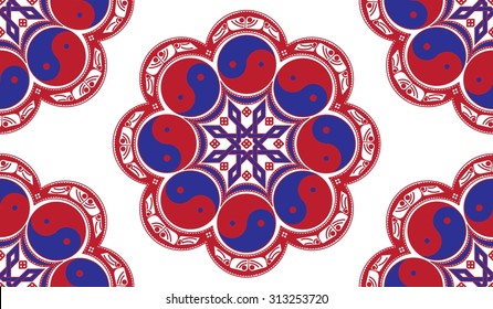 Simple seamless geometrical ornament. Vector illustration.