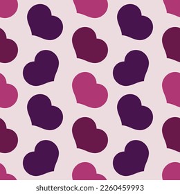 Simple seamless hearts color pattern
