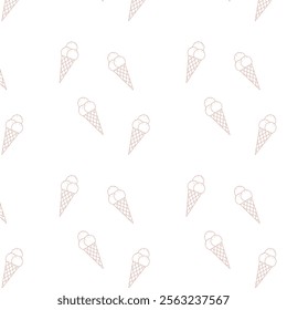 simple seamless ice cream pattern. ice cream pattern on white