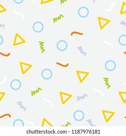 Simple seamless memphis pattern