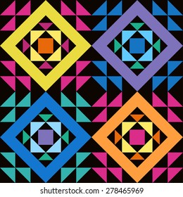 Simple seamless patchwork pattern. Vector illustration