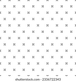 Simple seamless pattern. Abstract geometric backdrop. Black cross hatch on white background. Repeated geometry texture. Repeating geometrical subtle patern for design prints. Vector illustration