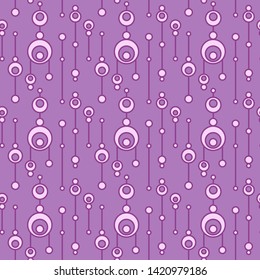 Simple seamless pattern with abstract talismans. Vector flat ethnic ornament for textile, wrapping paper, prints, fabric, wallpaper, web etc.