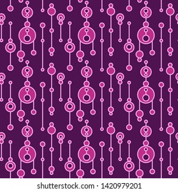 Simple seamless pattern with abstract talismans. Vector flat ethnic ornament for textile, wrapping paper, prints, fabric, wallpaper, web etc.