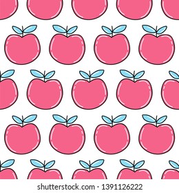 Simple seamless pattern with apples. Background can be used for scrapbook, wallpapers, pattern fills, web page backgrounds, surface textures