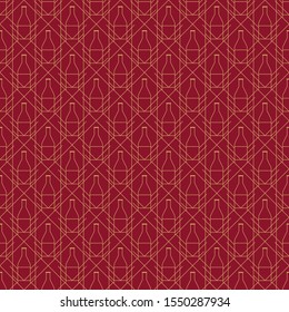 simple seamless pattern artdeco geometric golden line geometric illustration wallpaper graphic design vector	