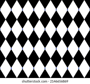 Simple Seamless Pattern With Black And White Geometric Rombs. Seamless Pattern, Ornament For Wallpaper, Wrapping Paper, Textile, Fabric, Package. Vector Illustration.