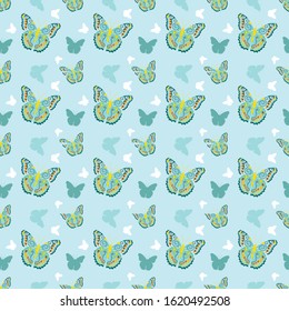 Simple seamless pattern with butterflies, vector. Background for pillows, print, wallpaper, web backdrop, towels, surface texture.


Автор: Alitera