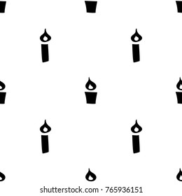 Simple seamless pattern with candles