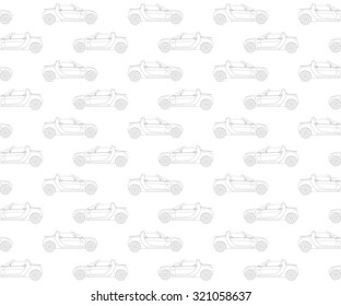 Simple seamless pattern cars. Cars background. Vector illustration. 