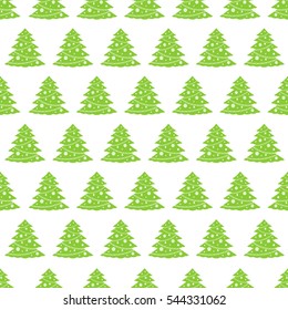 Simple seamless pattern with Christmas trees