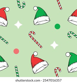 A simple seamless pattern for Christmas. Vector background of Christmas. 