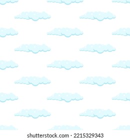 Simple seamless pattern with clouds. vector illustration